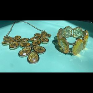 Golden statement necklace